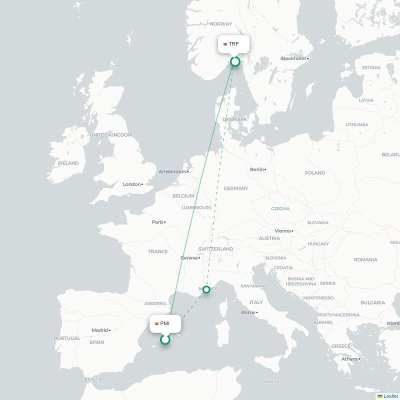 PMI - TRF route map