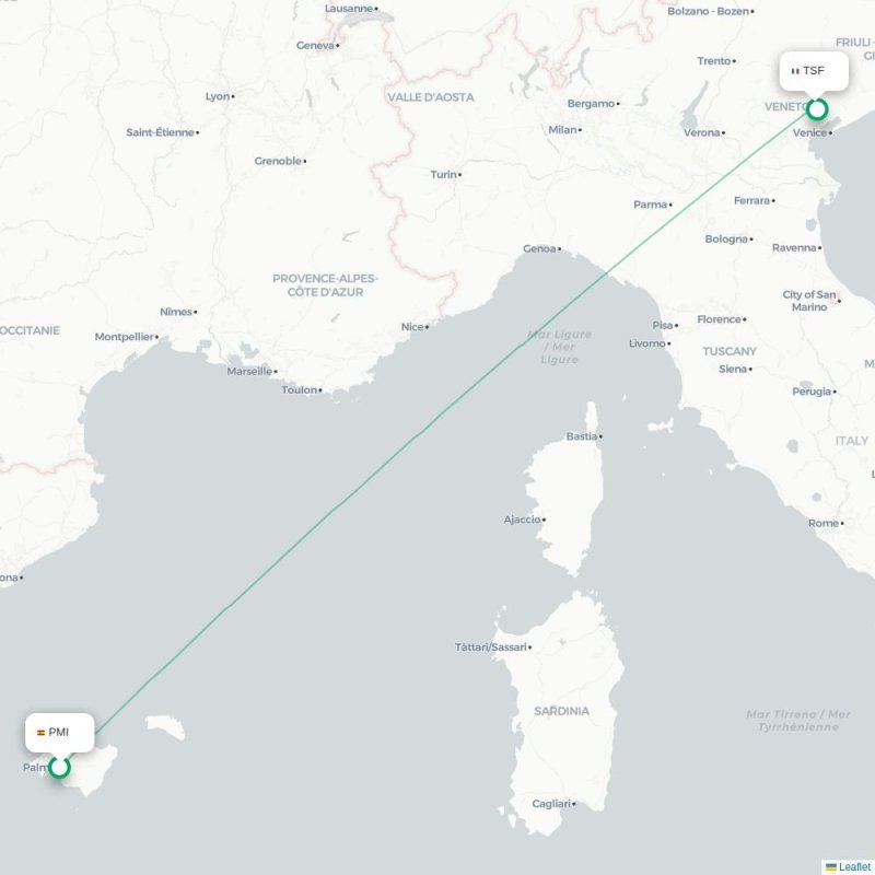 PMI - TSF route map