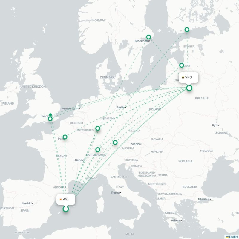 PMI - VNO route map