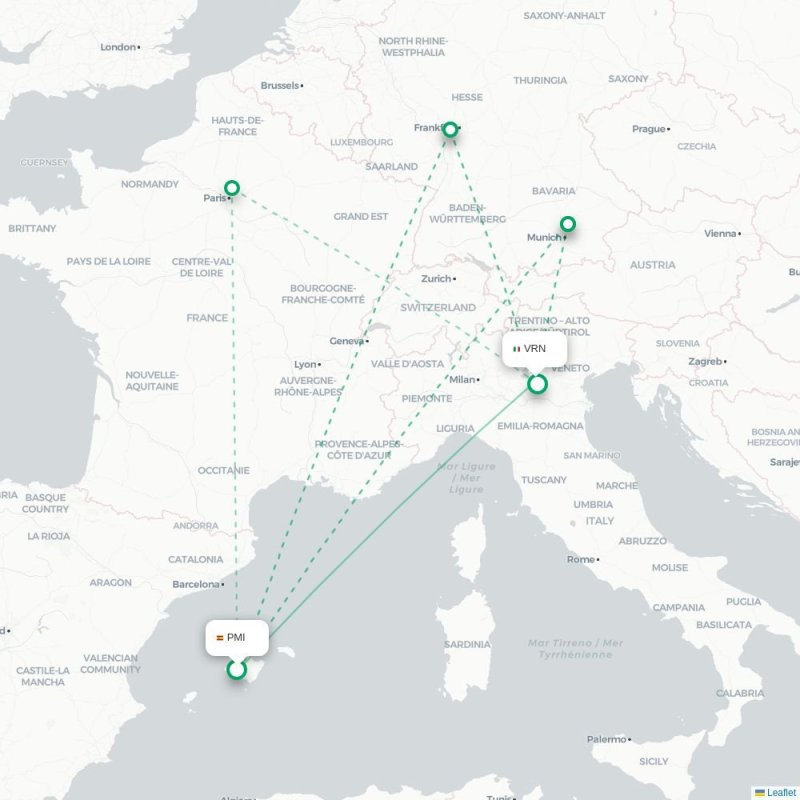 PMI - VRN route map