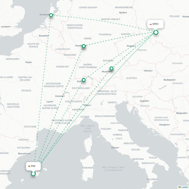 PMI - WRO route map