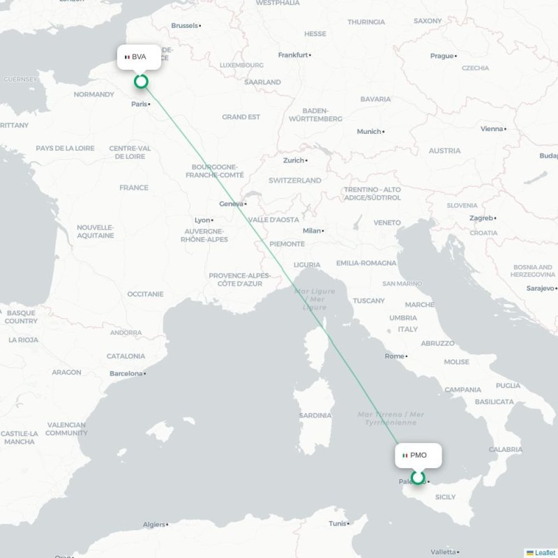 PMO - BVA route map