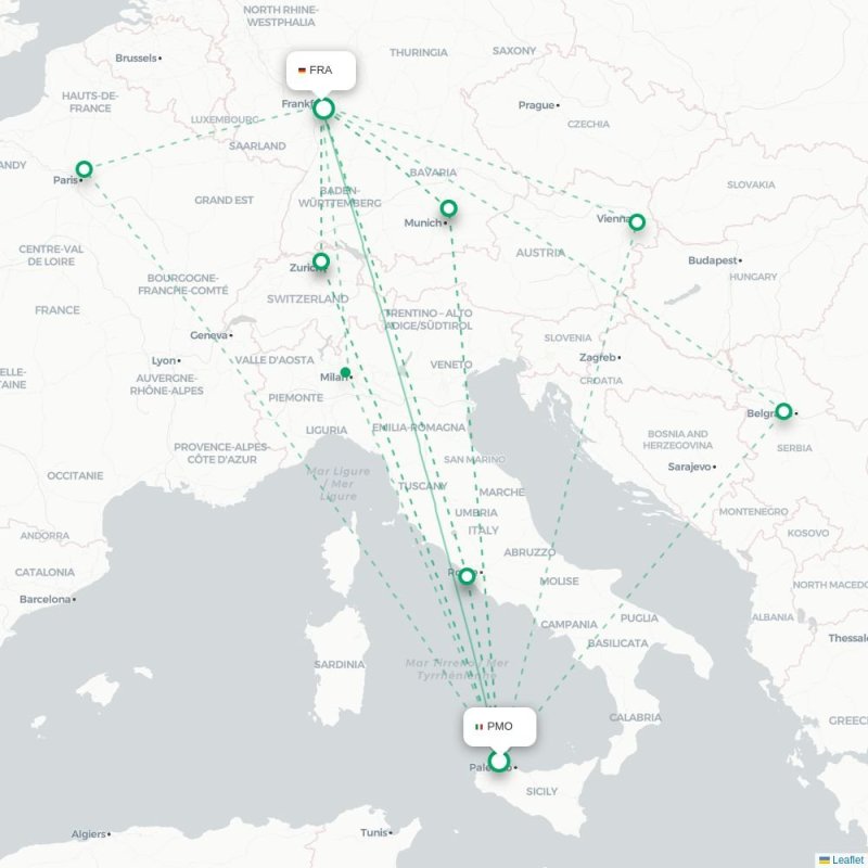 PMO - FRA route map