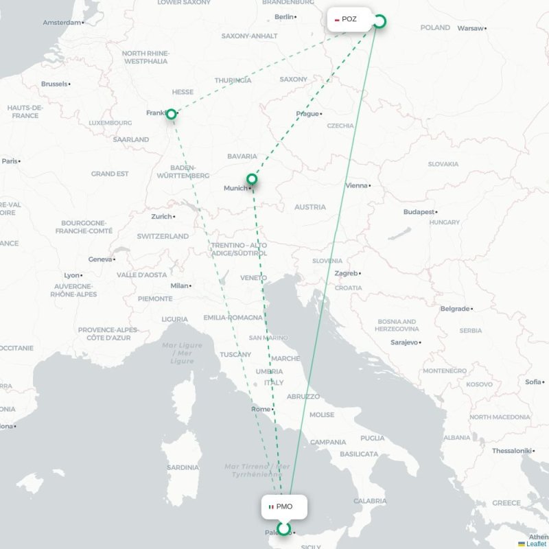 PMO - POZ route map