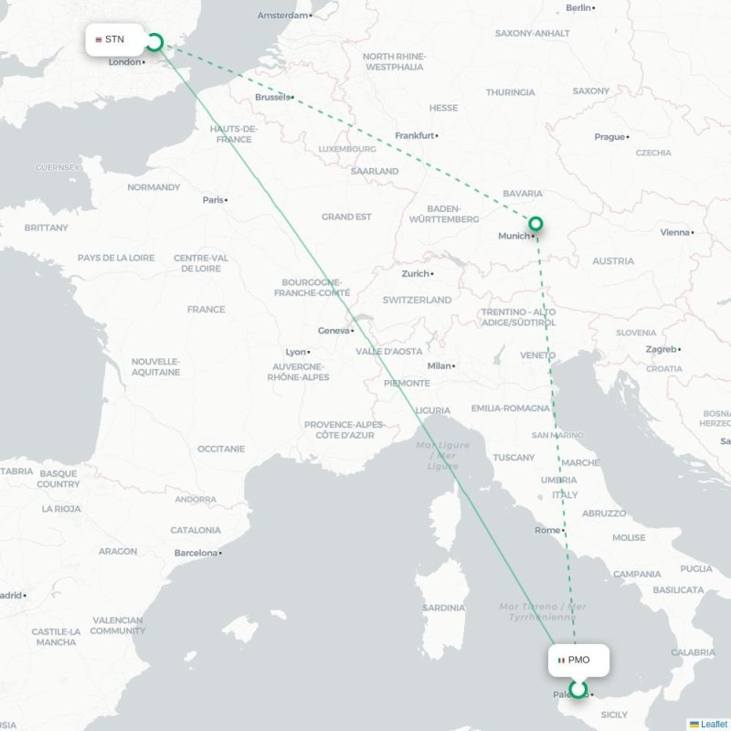 PMO - STN route map