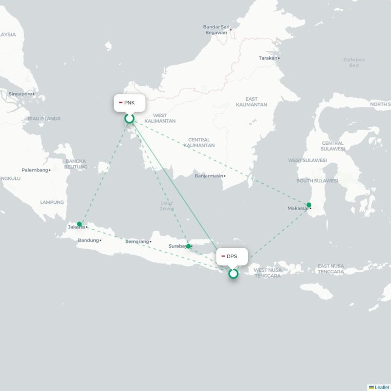 PNK - DPS route map