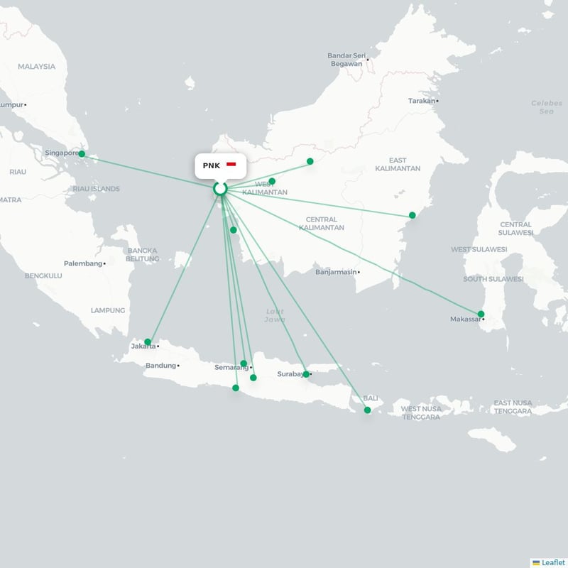 Route map Pontianak  PNK 