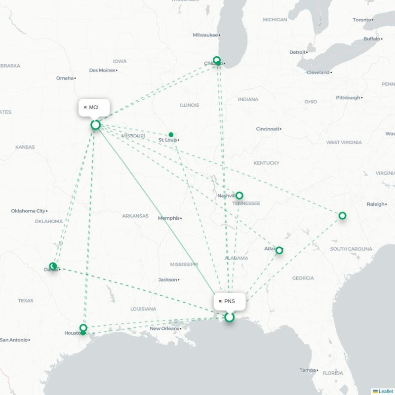 PNS - MCI route map