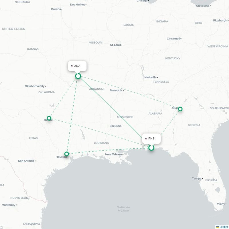 PNS - XNA route map