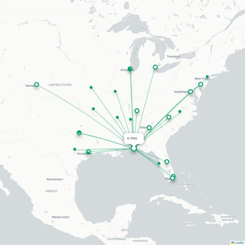 PNS - CLT route map
