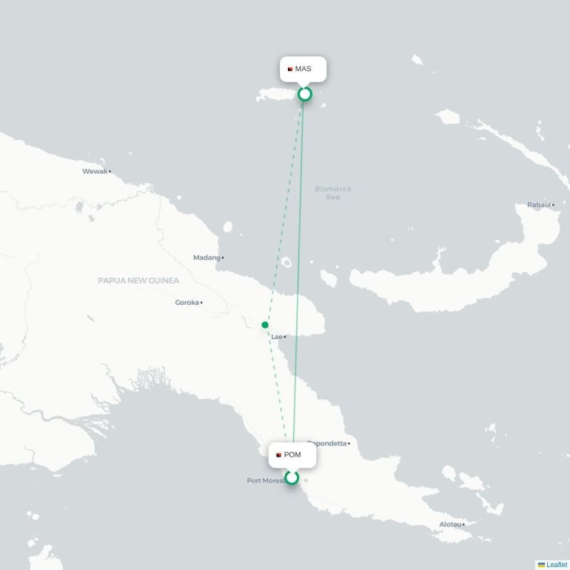 POM - MAS route map