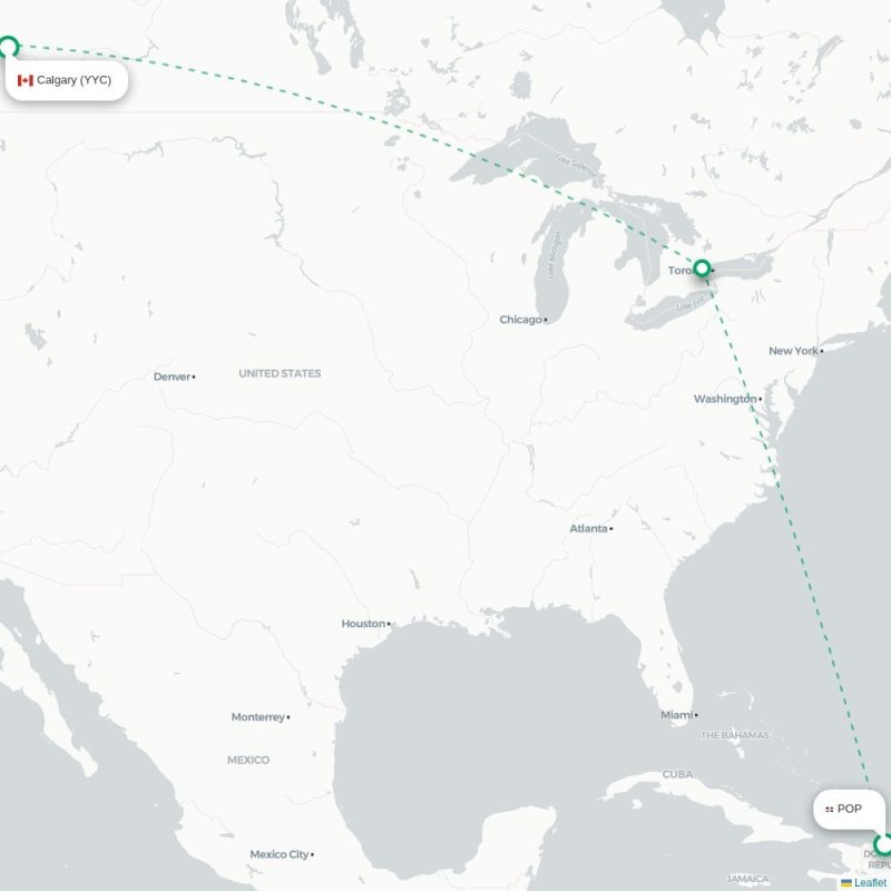 POP - YYC route map