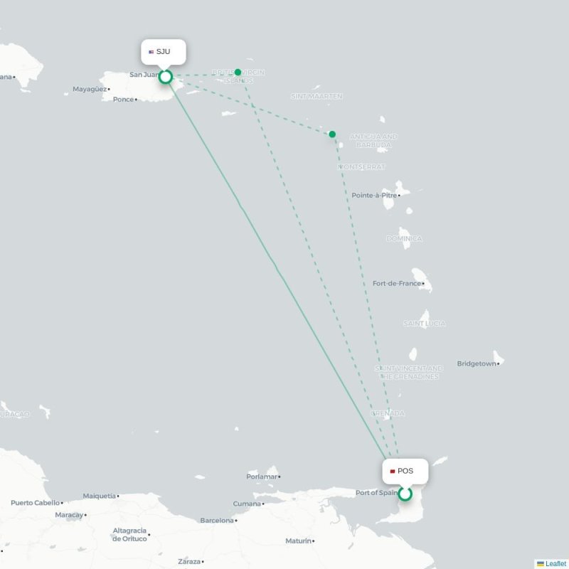 POS - SJU route map