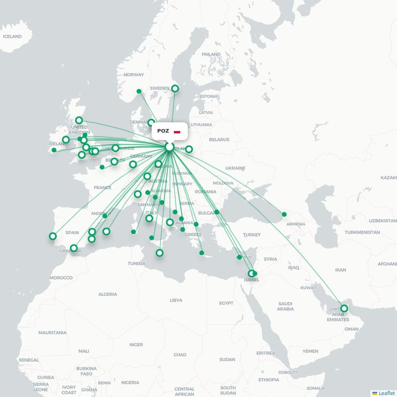 Route map Poznan  POZ 