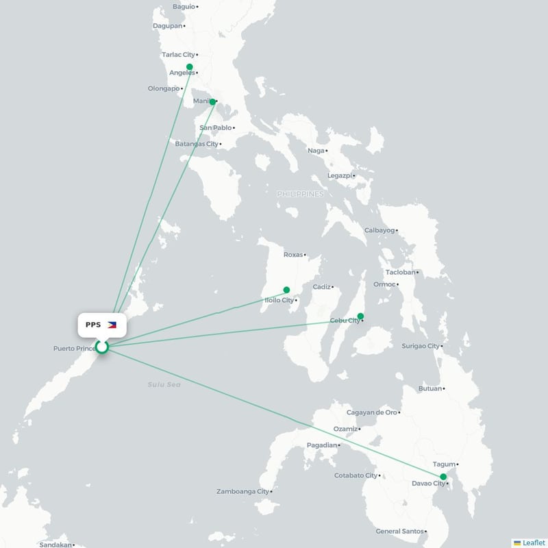 Route map Puerto Princesa  PPS 