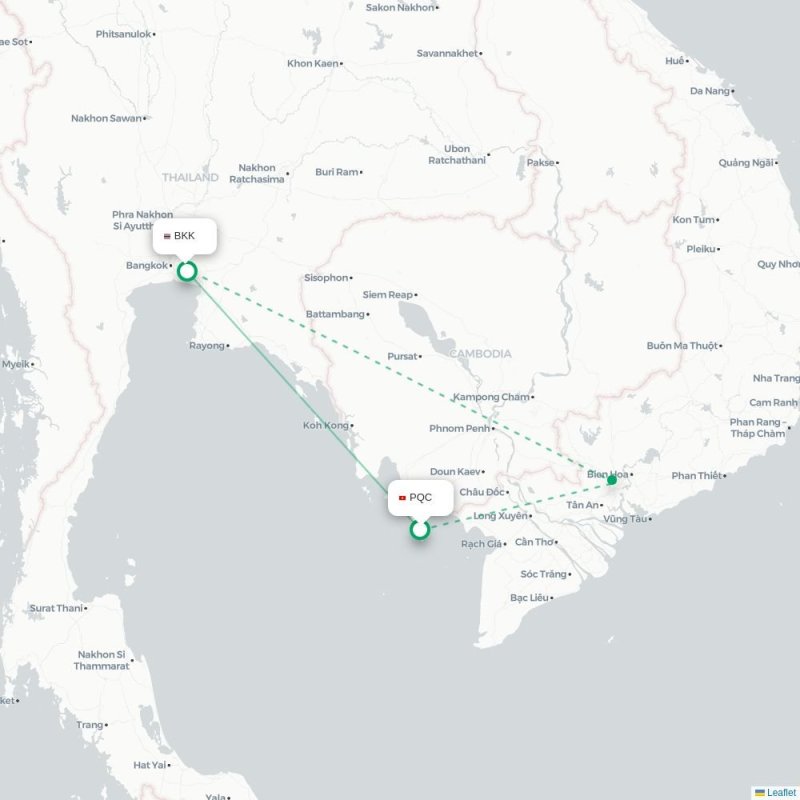 PQC - BKK route map