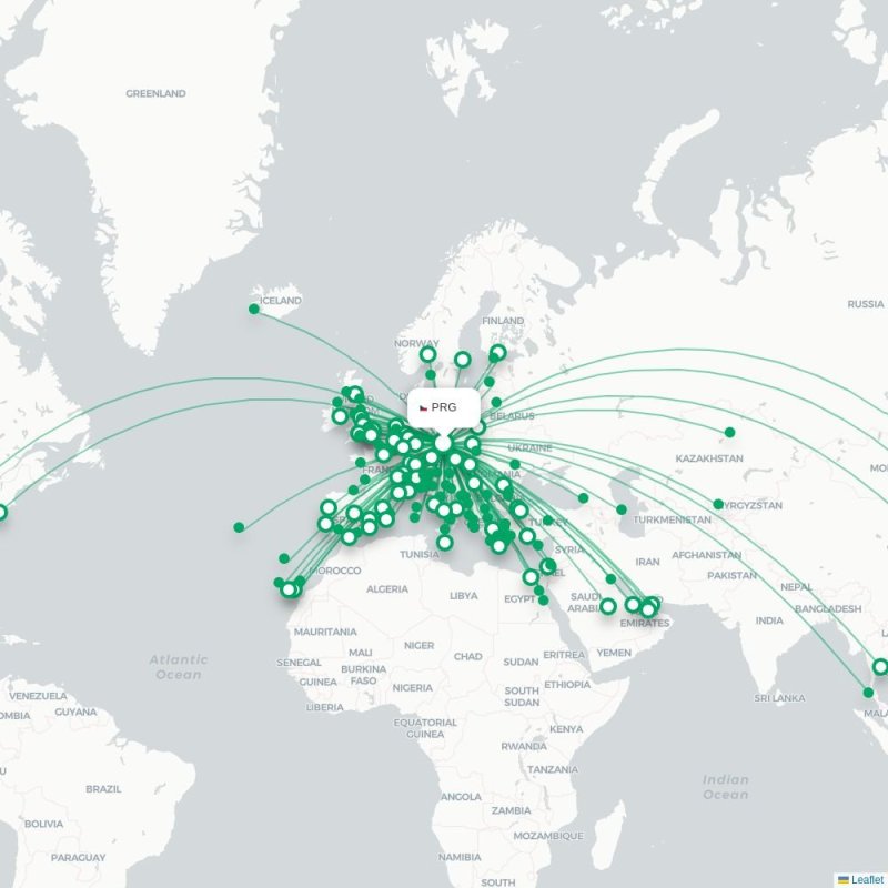 PRG - MLE route map
