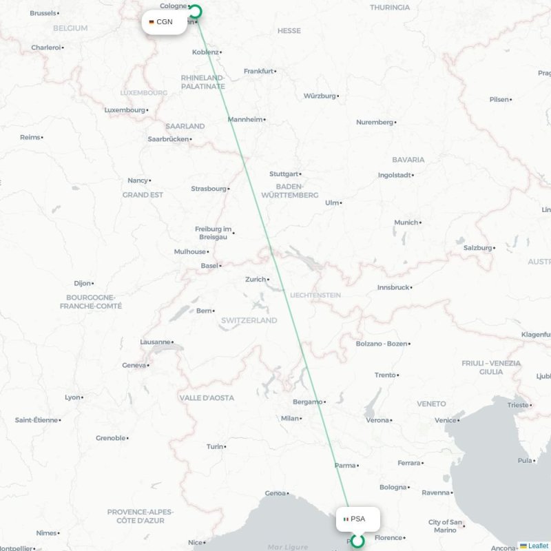 PSA - CGN route map