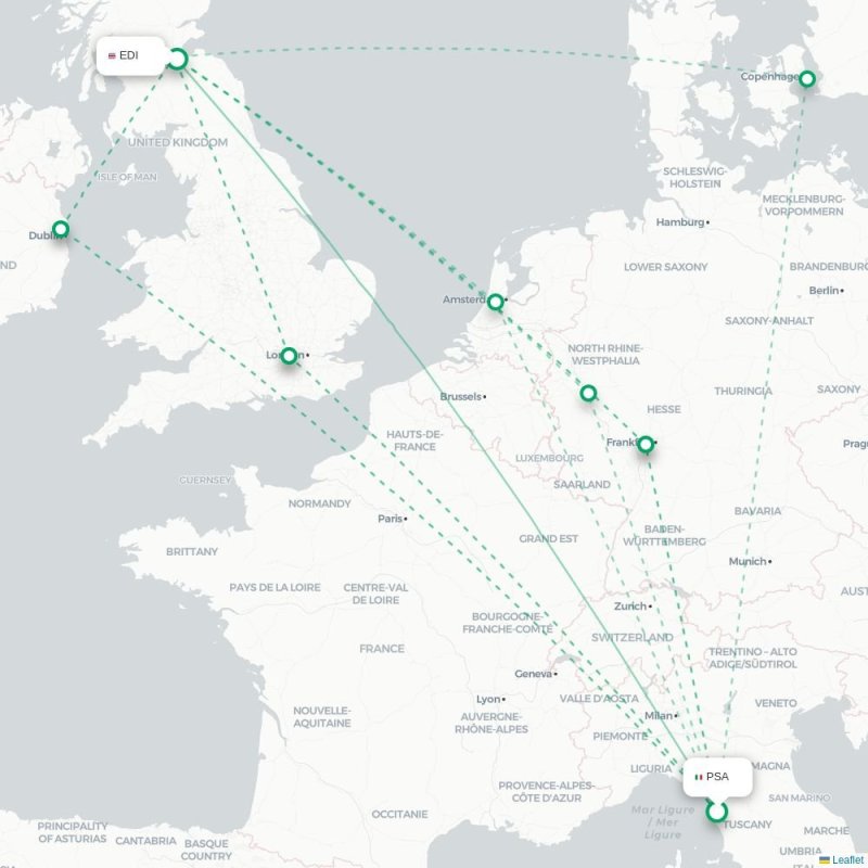 PSA - EDI route map