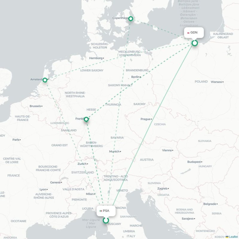 PSA - GDN route map