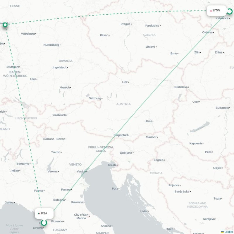 PSA - KTW route map