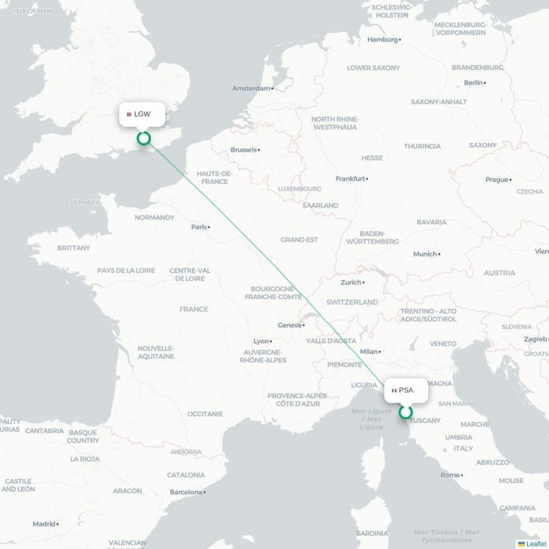 PSA - LGW route map