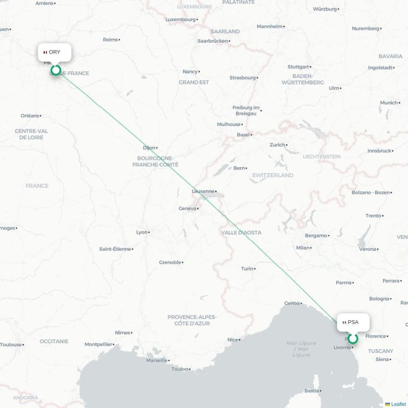 PSA - ORY route map
