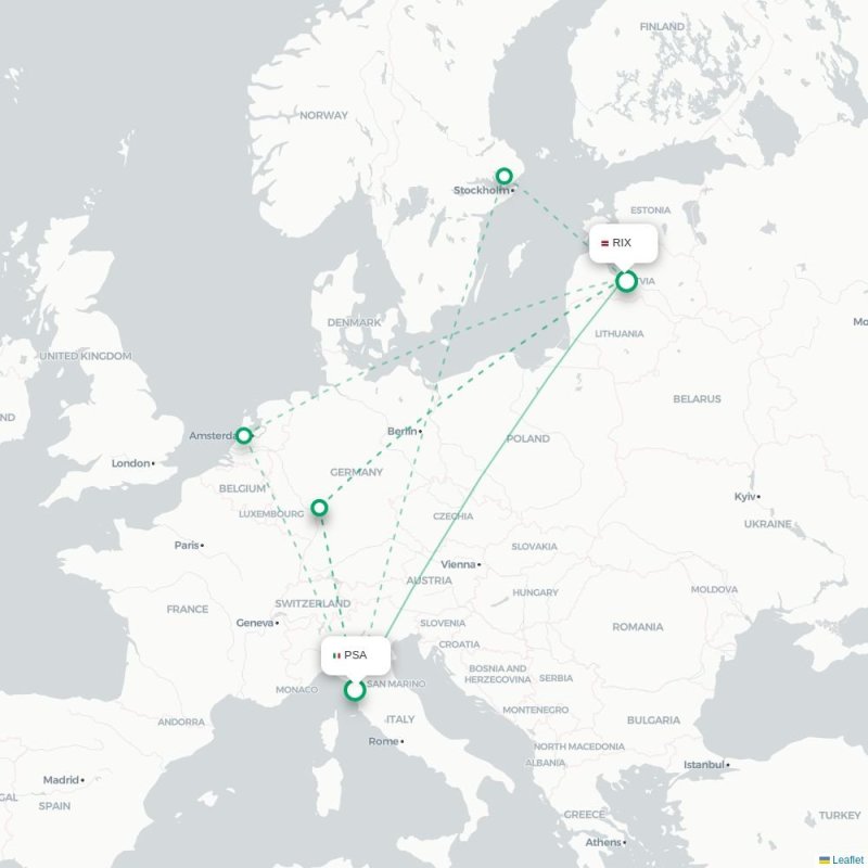 PSA - RIX route map