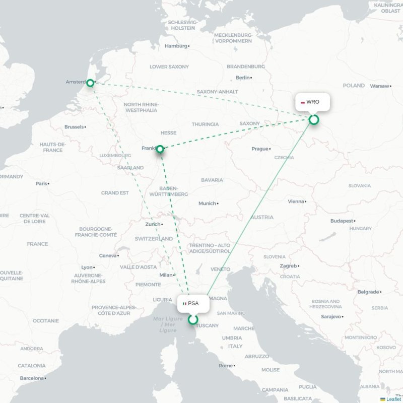 PSA - WRO route map