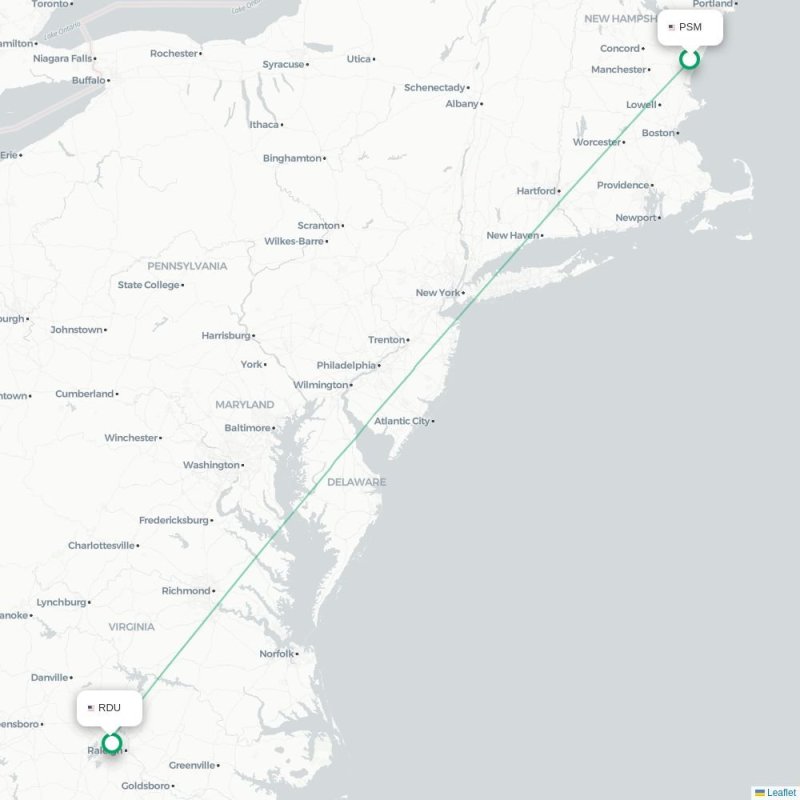 PSM - RDU route map