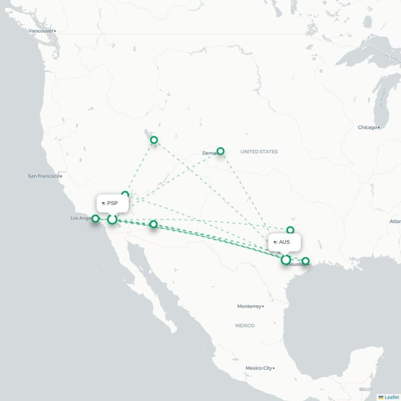 PSP - AUS route map