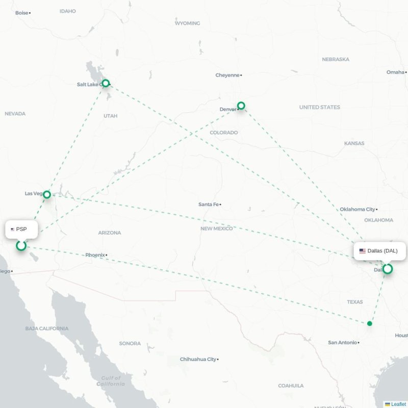 PSP - DAL route map