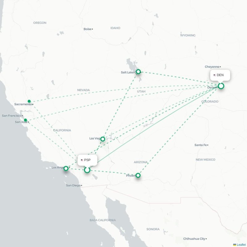 PSP - DEN route map