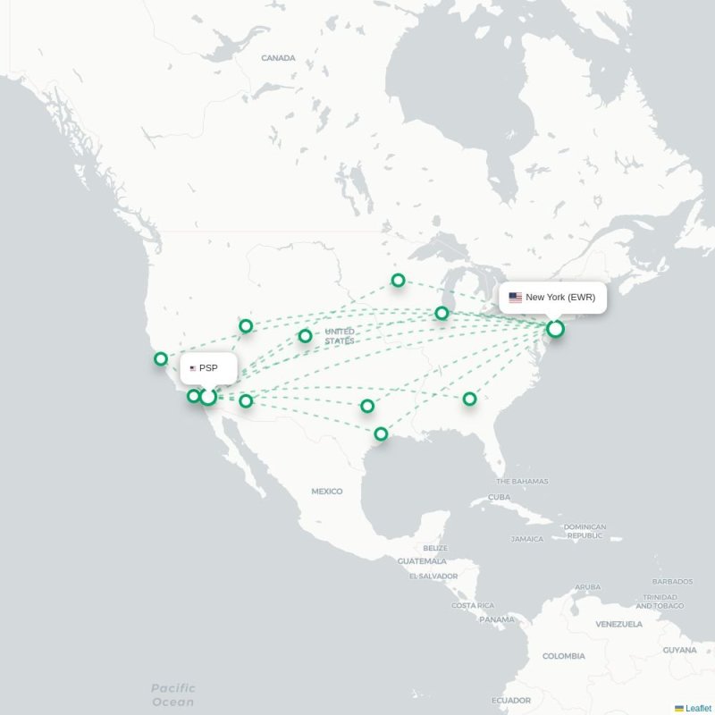 PSP - EWR route map