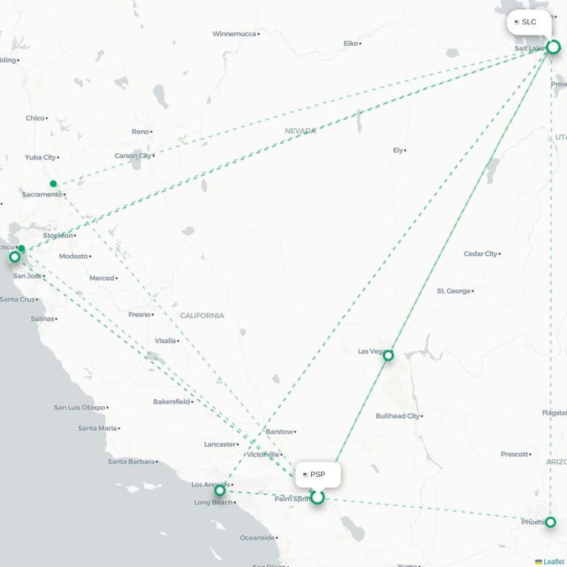 PSP - SLC route map