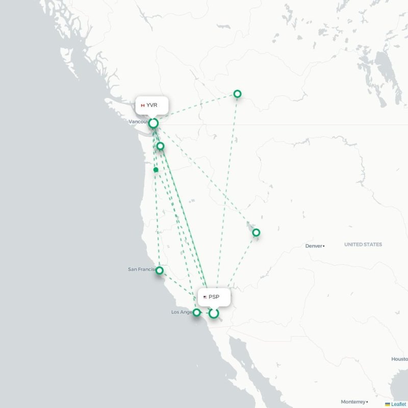 PSP - YVR route map