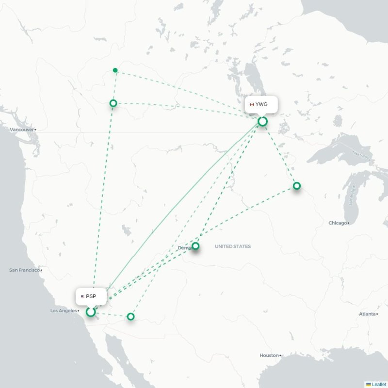 PSP - YWG route map