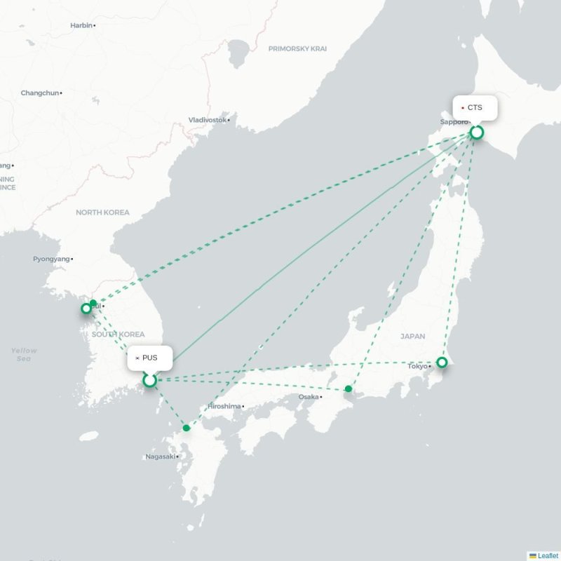 PUS - CTS route map