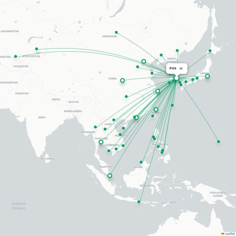Route map Kimhae  PUS 