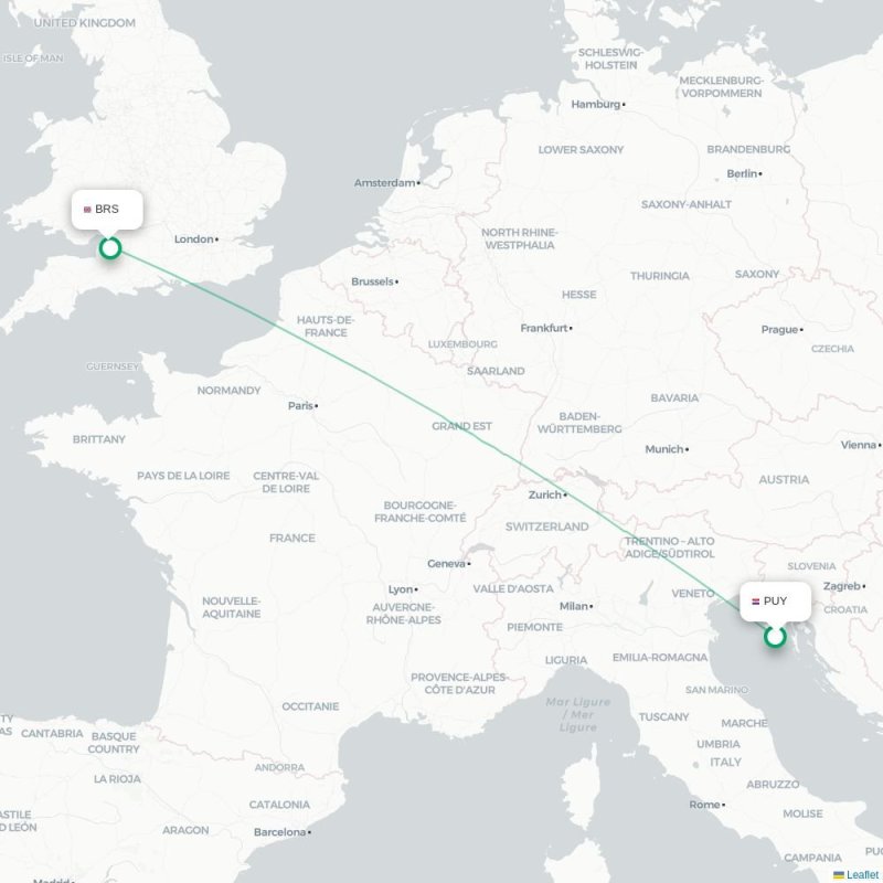 PUY - BRS route map