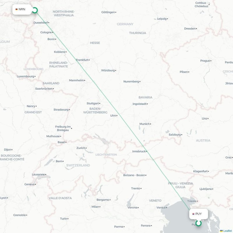PUY - NRN route map