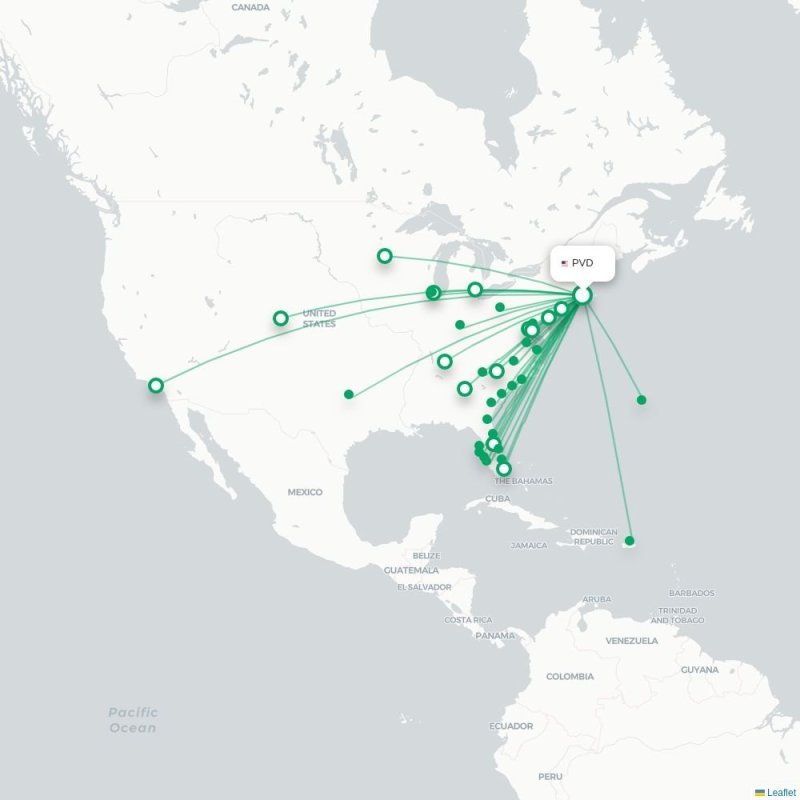 PVD - IAD route map