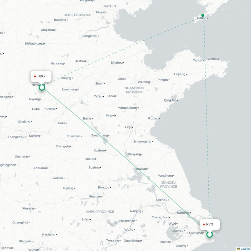 PVG - HDG route map