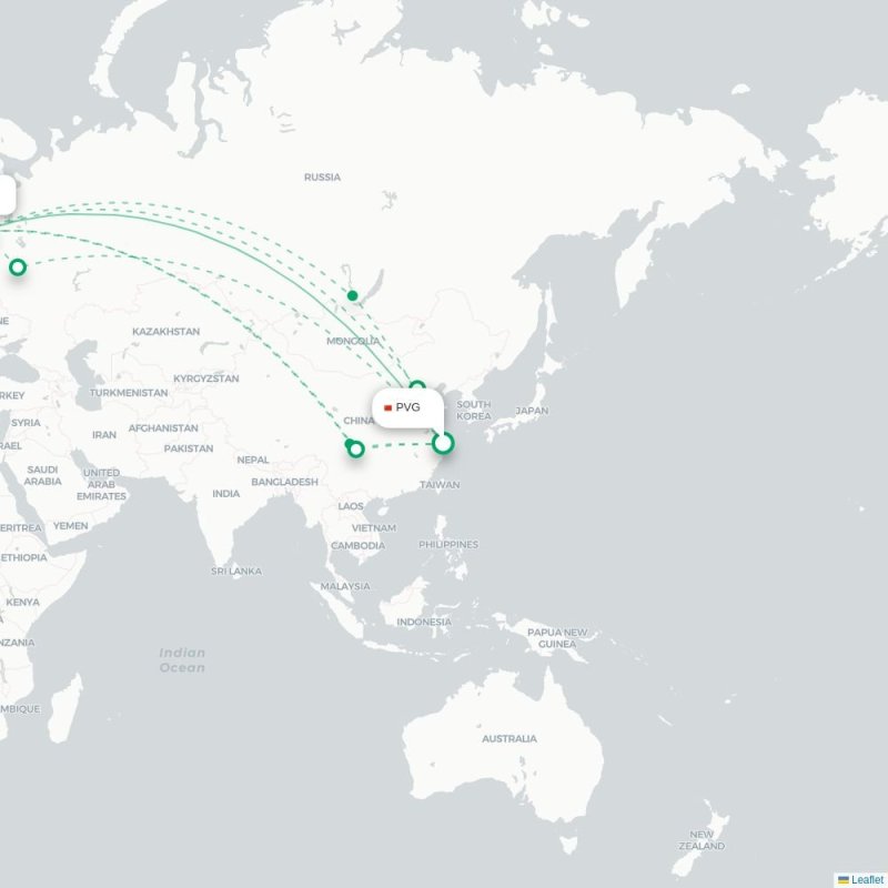 PVG - LED route map
