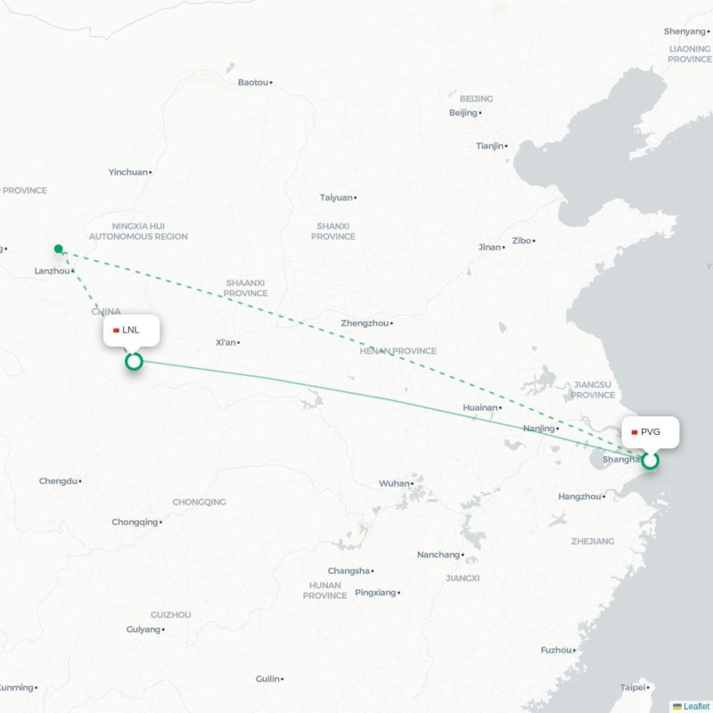 PVG - LNL route map