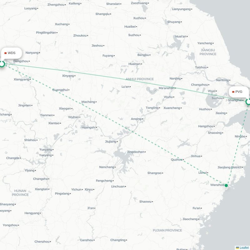 PVG - WDS route map
