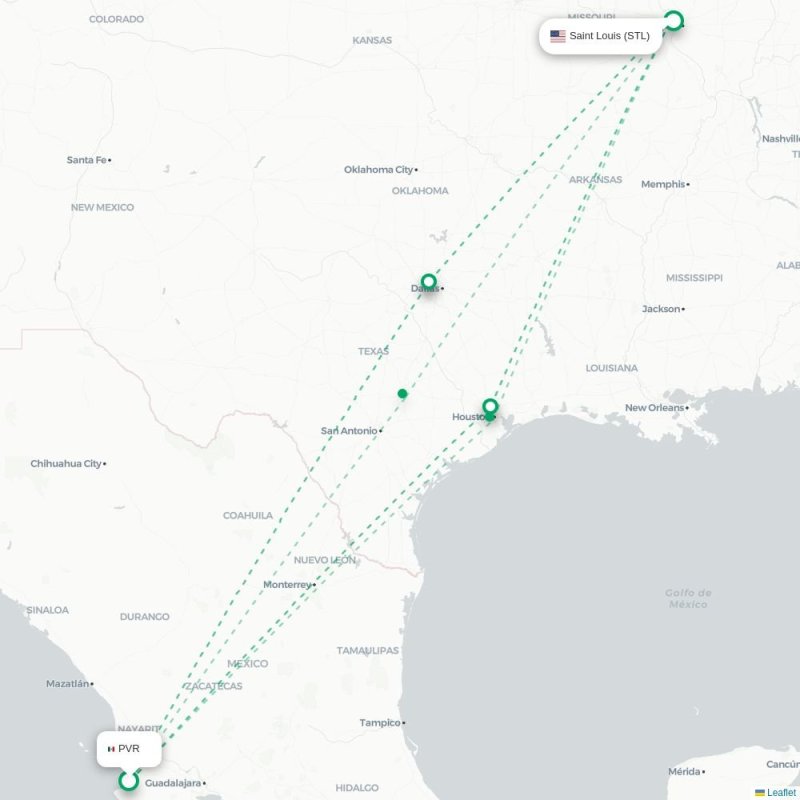 PVR - STL route map