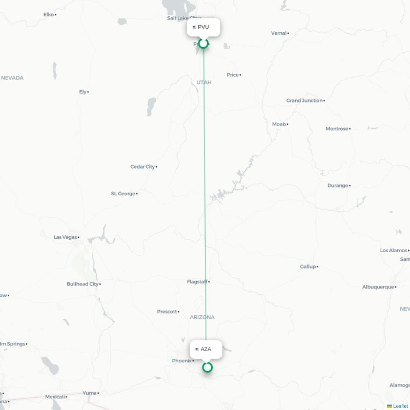 PVU - AZA route map