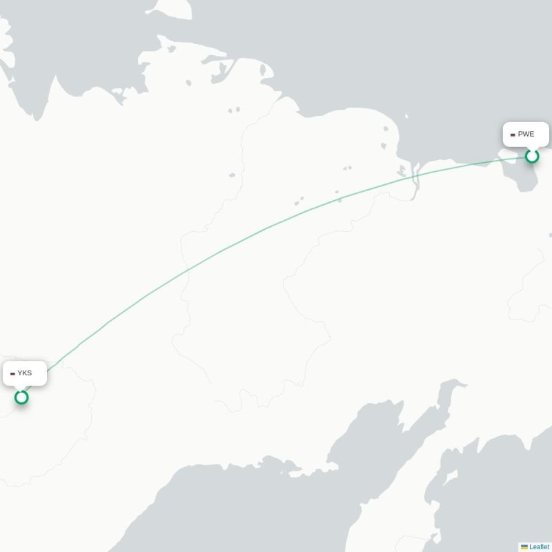 PWE - YKS route map