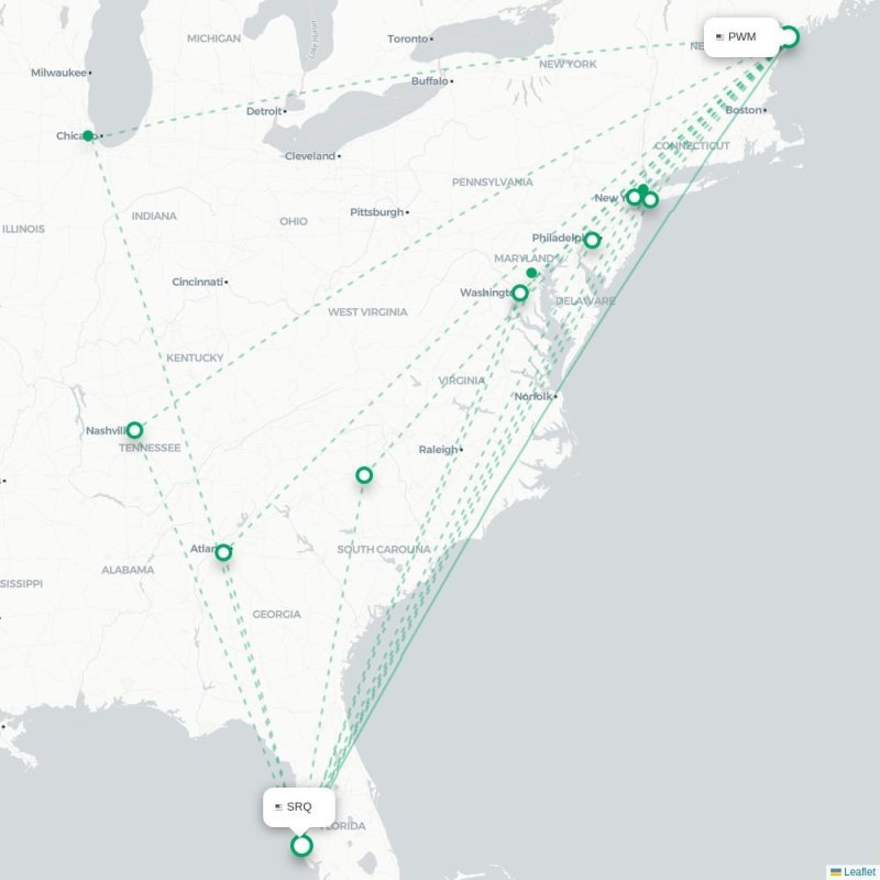 PWM - SRQ route map